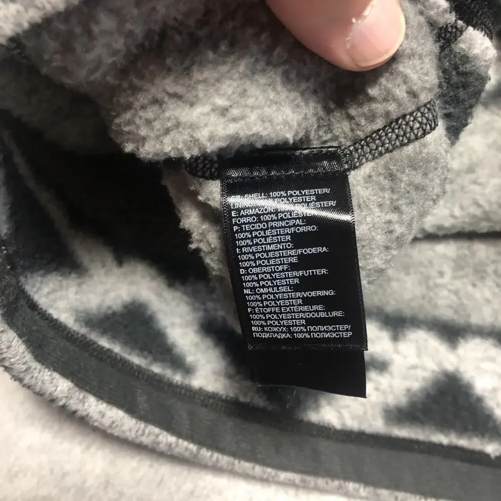 The North Face Tsillan Quarter Zip Sweatshirt Men's Medium Aztec Print Black